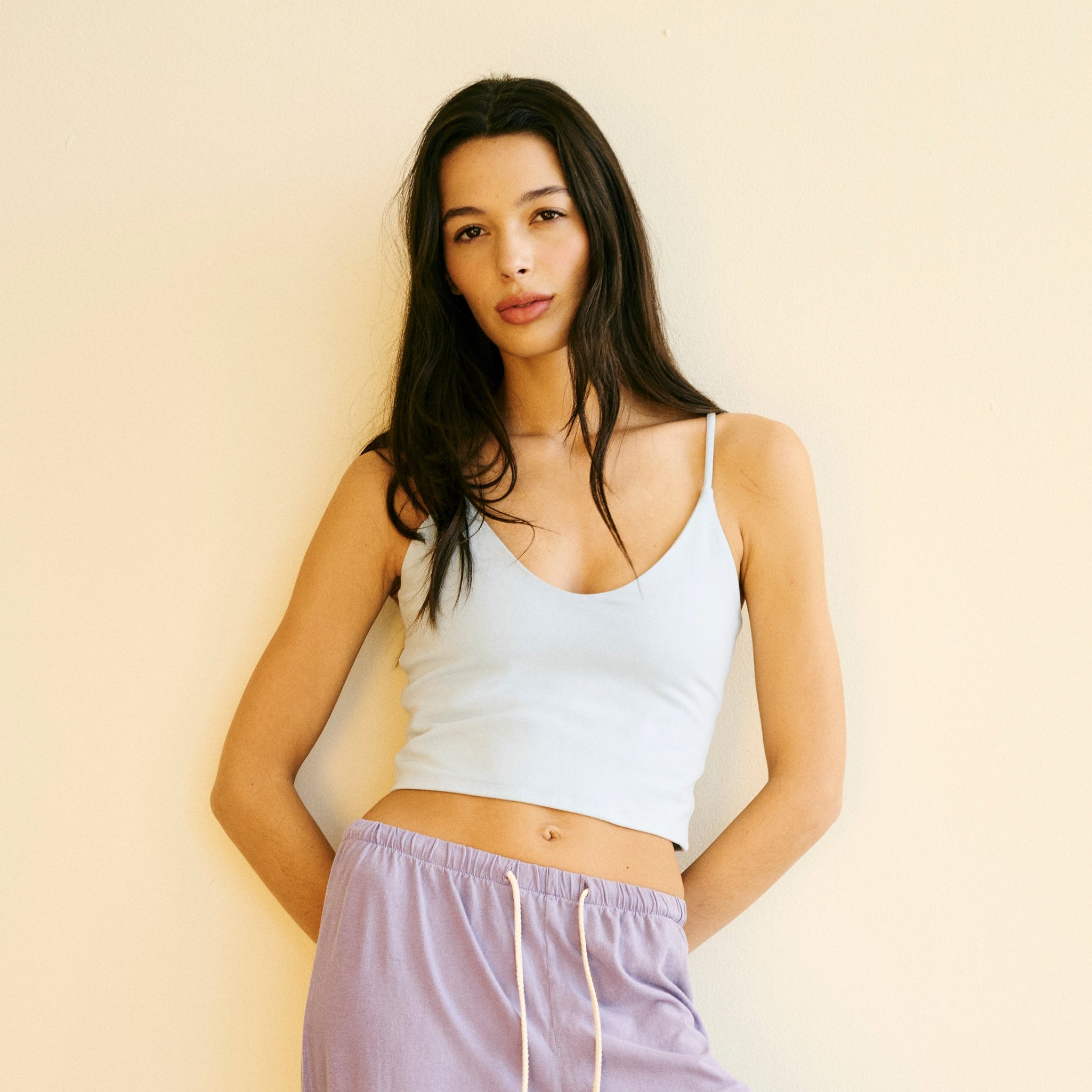 トップス PERVERZE 24SS Off Strap Layered Tank Top PICPUNMAK Women Square Neck Crop Tank Top Wide Strap Floral Fringe